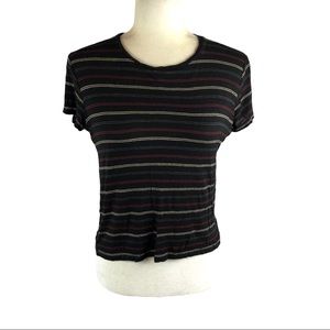 Forever 21 Striped Crop Tee